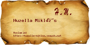 Huzella Miklós névjegykártya