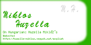 miklos huzella business card